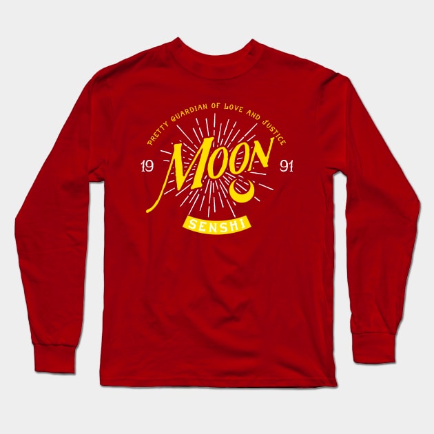 Vintage Moon Long Sleeve T-Shirt by machmigo